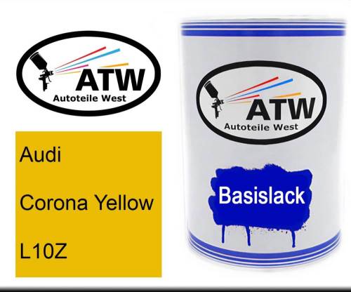 Audi, Corona Yellow, L10Z: 500ml Lackdose, von ATW Autoteile West.
